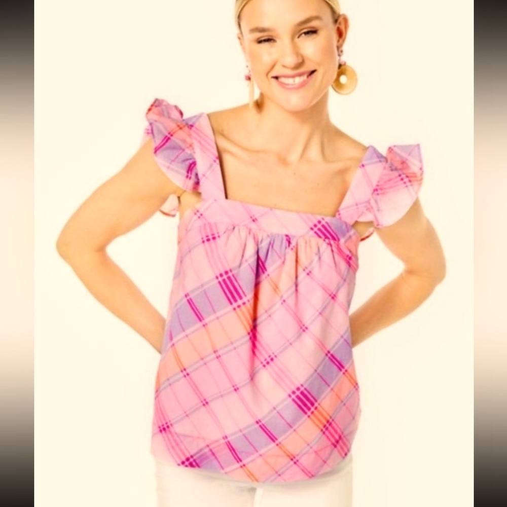 Like New Lilly Pulitzer Reyna Ruffle Tank Top- Medium